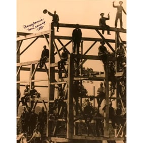 19thc Scene, Pennsylvania Barn Raising Photo Print
