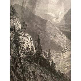 19thc Engraving Cumberland Gap, Kentucky, Virginia
