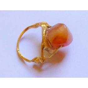 1970s French Designer Agate Ring