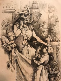 Thomas Nast 1876 Centennial Harpers Weekly Engraving