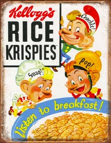 Vintage Style Rice Krispies Metal Sign