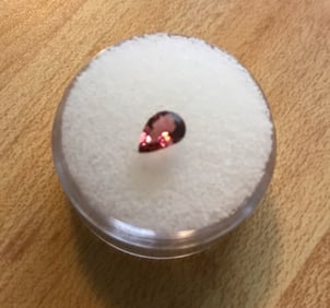 Natural Pink Tourmaline Pear Faceted Gemstone