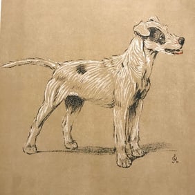 Early 1900s Lithograph, A Dog Day