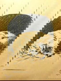 Early 1900's Lithograph, A Dog Day