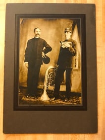 19thc Military Band Cabinet Card Photograph