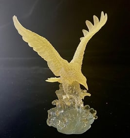 Frosted Lucite Eagle Statue