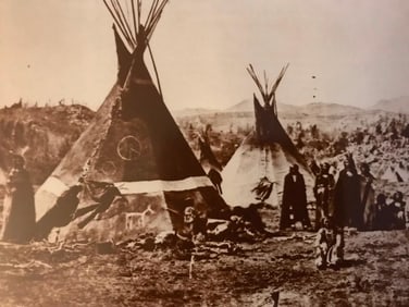 Native American History, Shoshone Village Photo Print
