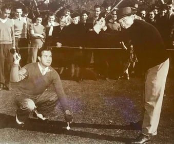 Bob Hope, Bing Crosby Playing Golf Photo Print