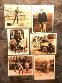 Group of Clubhouse Golfing Photo Prints, Early 1900s Scenes