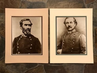 Pair of Confederate Civil War Generals Photo Prints