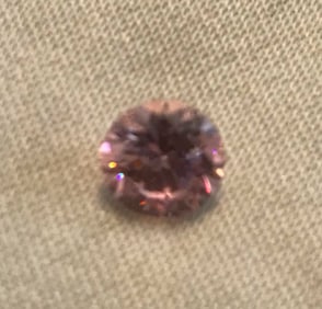 4ct Russian Pink Cubic Zirconia Crystal