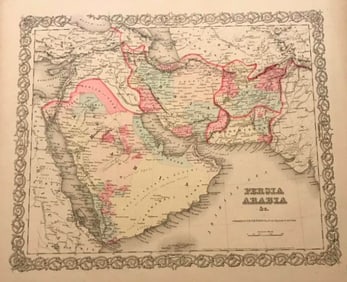 1856 J.H. Colton Map, Persia, Arabia No.27