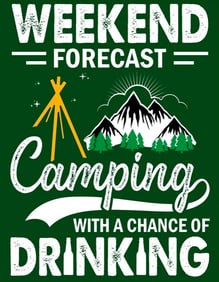 Weekend Forecast Metal Pub Bar Sign