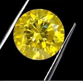 8ct Canary Yellow Cubic Zirconia Diamond Simulant