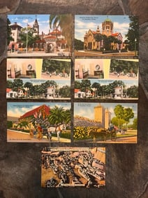Group of 1940s St Augustine Florida Postcards