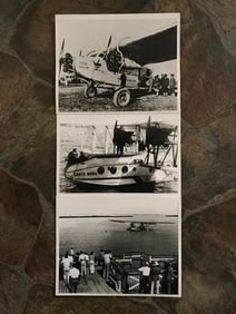 Group of Vintage Photo Prints of Key West Florida, Seaplanes