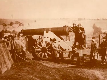 Civil War Union Officers at Fort Guthrie, Mobile AL Photo Print