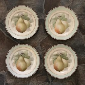 Set of Vintage Bavarian Pear Fruit Dessert Plates