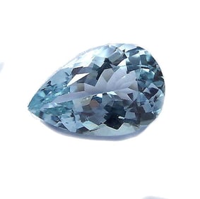 1.7ct Natural Aquamarine Pearl Faceted Gemstone