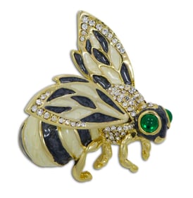 Austrian Crystals Bee Brooch Pin