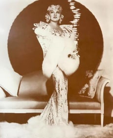 Art Deco Mae West Sepia Photo Print