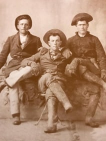 Three Cowboys Sepia Photo Print