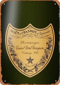 Dom Perignon Champagne Metal Sign