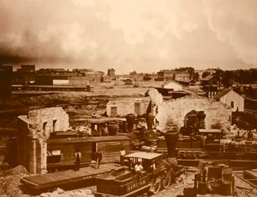 Confederate Ruins, Trains After Sherman's Campaign
