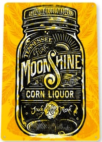 Moonshine Metal Pub Bar Sign