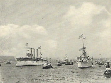 Early 1900s Half-tone Print, #7532 Brooklyn and Olympia