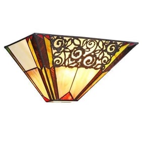 Tiffany Stained Art Glass Sconce
