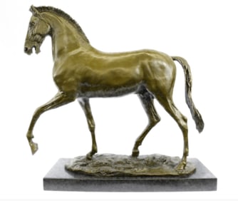 Large Size Bronze Arabian Stallion Sculpture