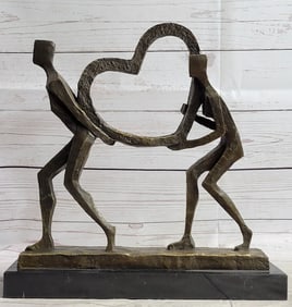 Signed Francisci, Modern Love Bronze Sculpture
