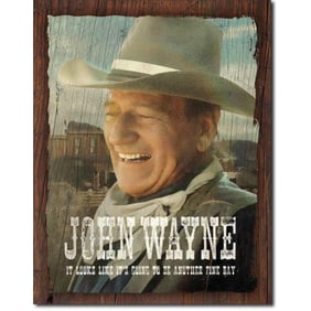 John Wayne, Metal Pub Bar Sign
