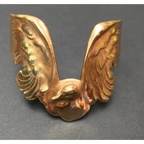 Art Nouveau Style Brass Bird In Flight Bracelet