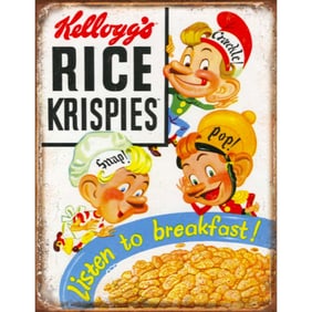 Vintage Style Rice Krispies Metal Sign