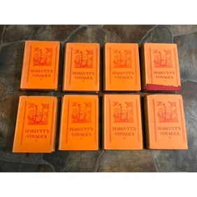 1927 Eight Volume Set of Hakluyt's Voyages, Early Explorers