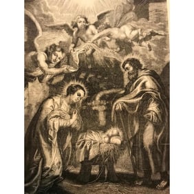 After Rubens, 19thc Engraving, The Nativity