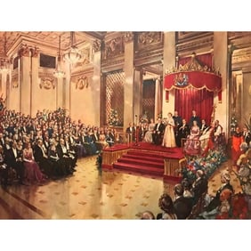1952 Queen Elizabeth II Lithograph Print