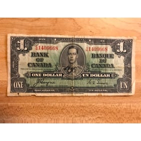 1937 Bank of Canada $1 Note