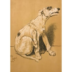 Early 1900s Lithograph Print, A Dog Day