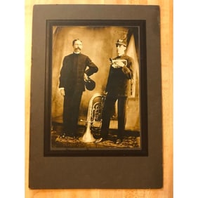 19thc Military Band Cabinet Card Photograph