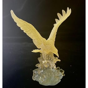 Frosted Lucite Eagle Statue