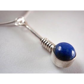 Lapis Lazuli Modern Sterling Pendant