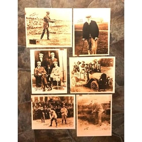Group of Clubhouse Golfing Photo Prints, Early 1900s Scenes