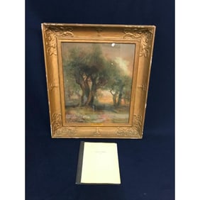 Signed Lucien Powell Landscape Painting
