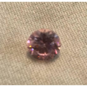 4ct Russian Pink Cubic Zirconia Crystal