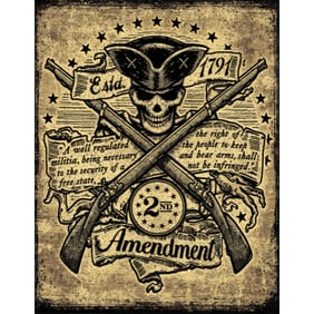 2nd Amendment Metal Pub Bar Sign