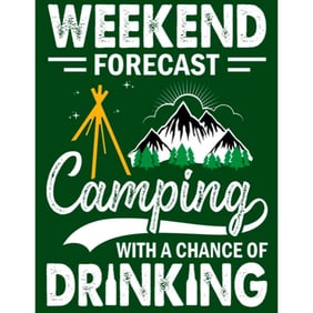 Weekend Forecast Metal Pub Bar Sign