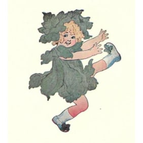 1914 Children's Prints, Spinach, Green Pea Children